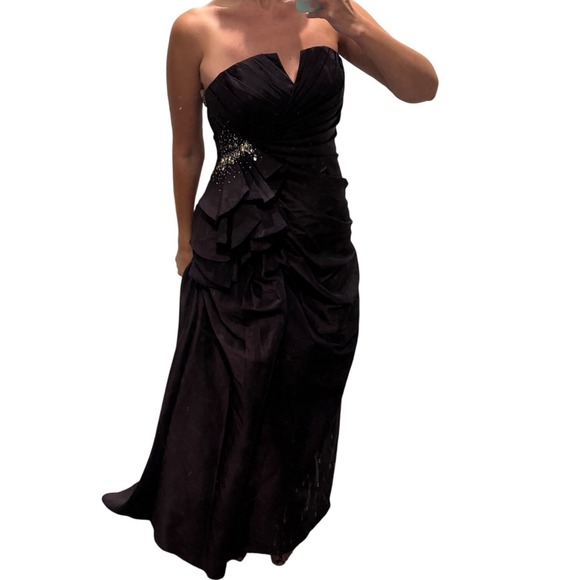 Flirt by Maggie Sottero Strapless Evening Gown Formal Dress Size 12 - Picture 1 of 6